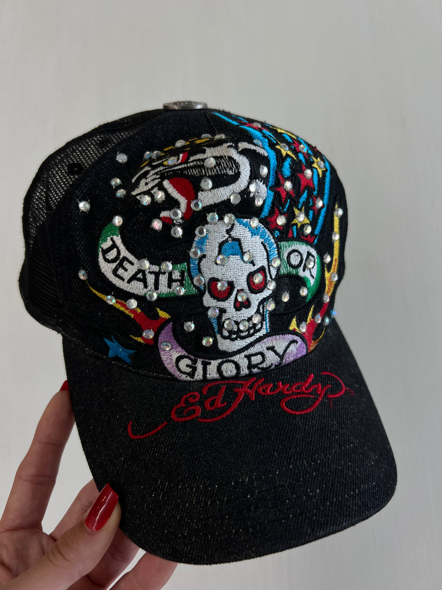 VTG ED HARDY RHINESTONE TRUCKER