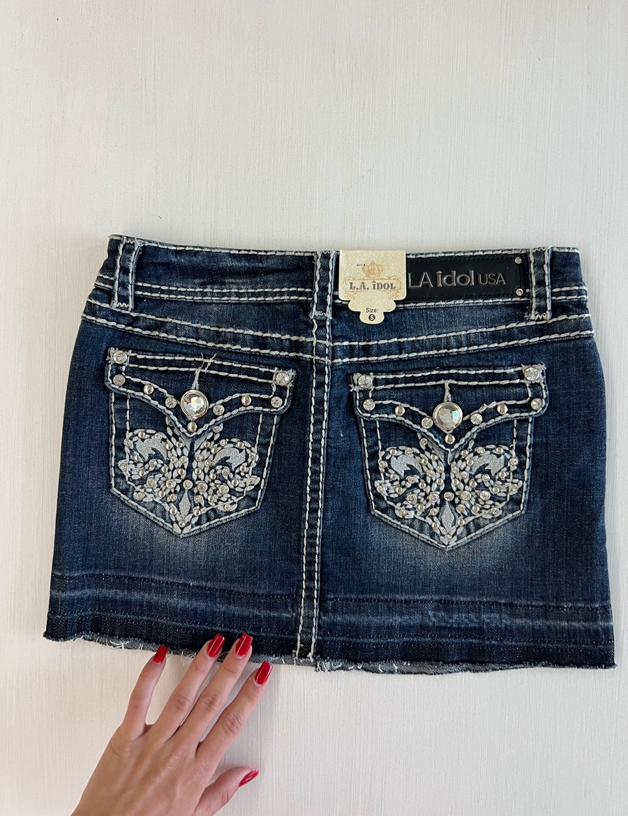 L.A. IDOL NWT STUDDED MINI SKIRT