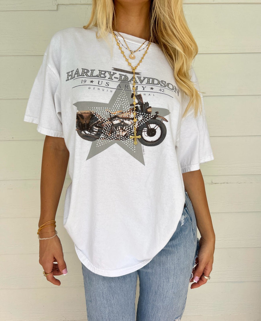 VINTAGE HARLEY RHINESTONE STAR TEE