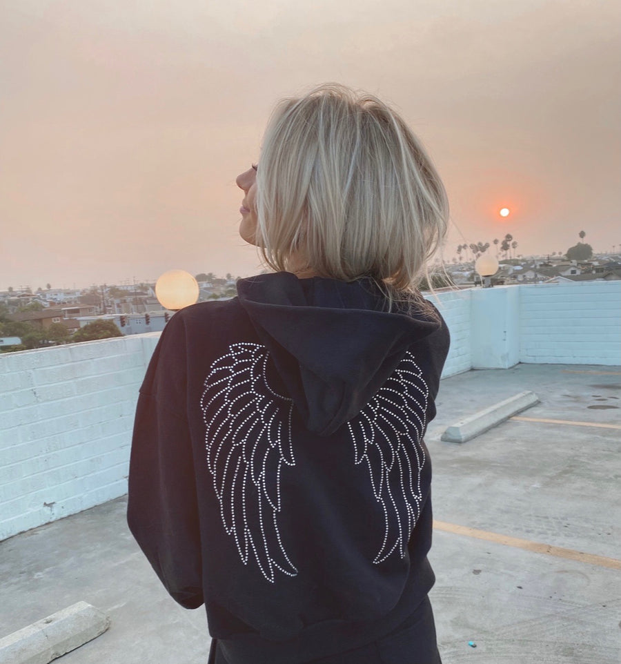 PRE ORDER ANGEL WING ZIP UP HOODIE - Main Image