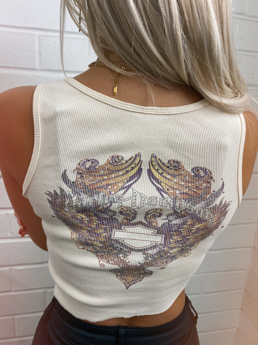 VINTAGE HARLEY BUTTERFLY WING TANK TOP
